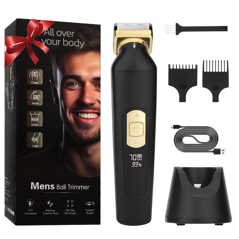 Electric Beard Trimmer for Men, 1 Box Waterproof Ball Trimmer Kit, Electric Groin Hair Trimmer, Cordless Hair Trimmer, Gifts for Men