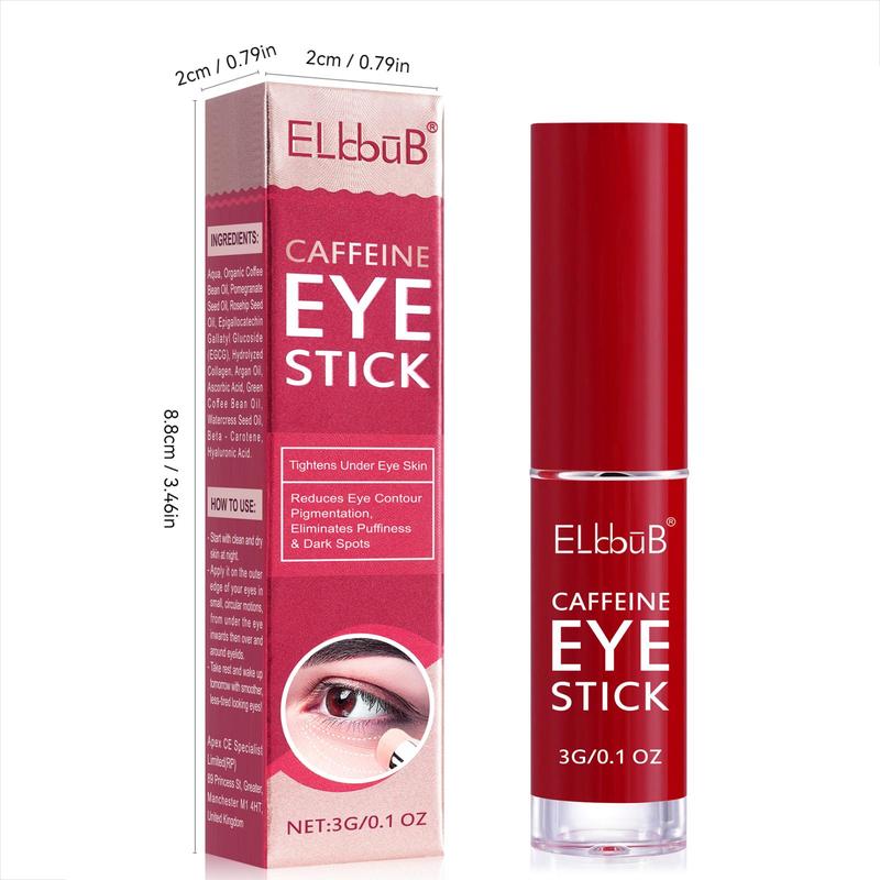 Caffeine & Retinol Eye Stick, 1 2 Counts Moisturizing & Non-greasy Eye Care Stick, Eye Care Product for Women & Men, Daily Skincare Product for All Skin Types