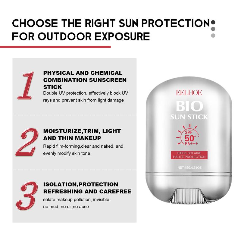 Bio Sun Stick,Face and Body Professional Sunscreen Stick,Enriched with Vitamin C Strong Sunscreen Keep Skin Moisture,Reduce Redness Sun Spots,Protection Repair of the Skin Suitable for all Types