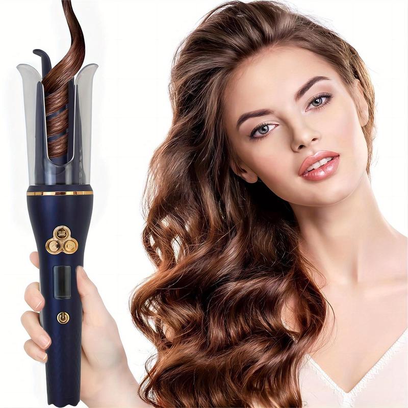 Automatic Curler, Ceramic Rotary Curler with 6 Temperatures and Timers, Portable Rechargeable Curler, Automatic Power Off, Fast Heating Styling Iron