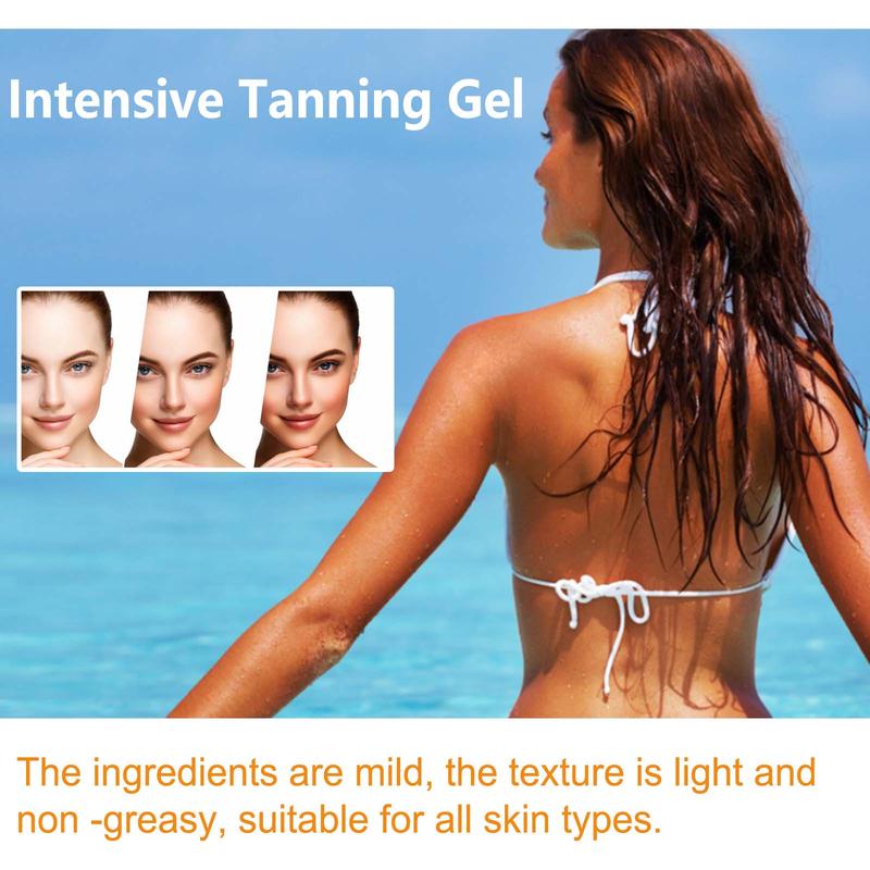 150g Natural Intensive Tanning Gel, Moisturizing Body Care Gel, Non-greasy, Easy To Use, Body Care Product for Women & Men