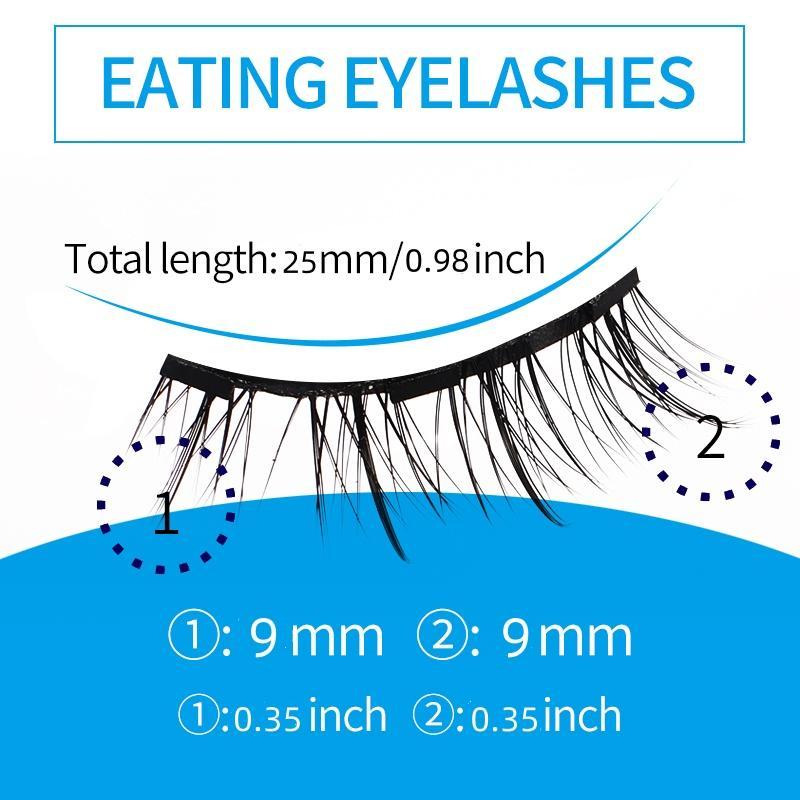 Reusable Magnetic Eyelashes, 1 Box Natural Look Eyelash Extensions, No Glue Or Liner Needed, Eye Makeup Product for Women & Girls, Eyelashes Extensions, Christmas Gift