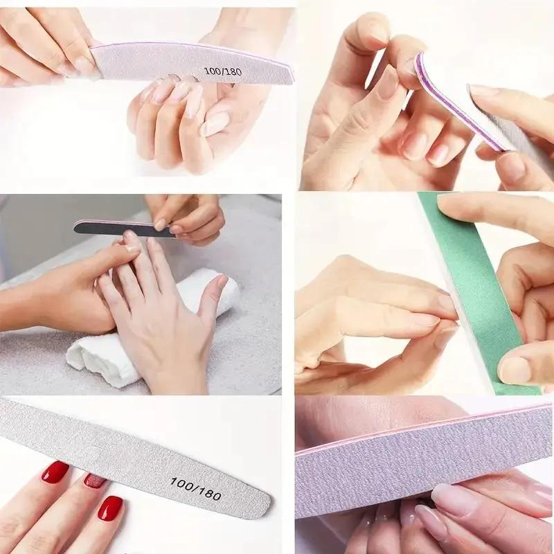 Double Sided Nail File Buffing Pad, 10 25 50pcs Nail File Buffer Pad, Professional Nail Art Tool for Home & Beauty Salon Use, Christmas Gift