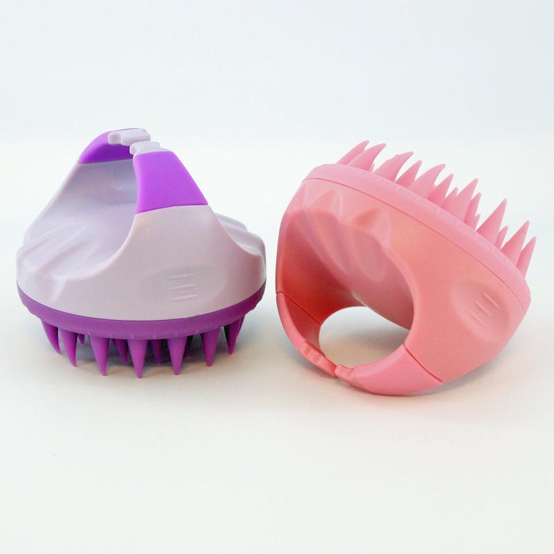 Comfort Shampoo Brush Scalp Massager with Handle, Soft Silicone Brush Hair Scrubber Body Care