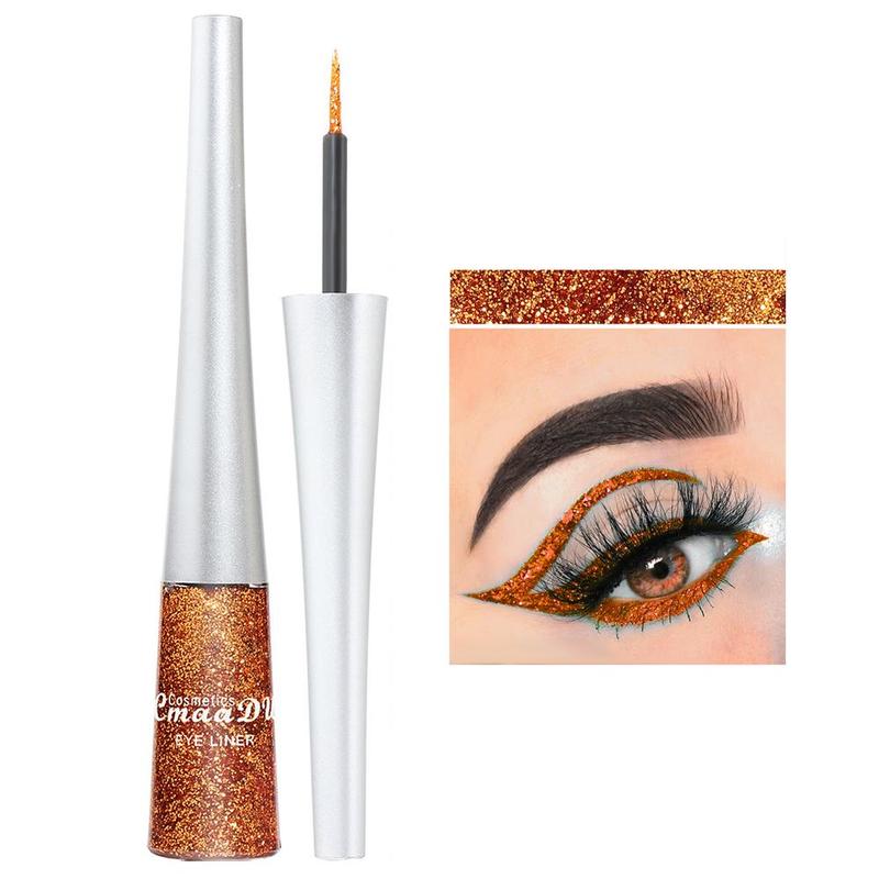 Glitter Liquid Eyeliner, 1 Count Long Lasting Shimmering Eyeliner, High Pigmented Glittering Brightening Highlighting Liquid Stick for Eye Makeup, Stage Makeup Accessories for Women and Girls