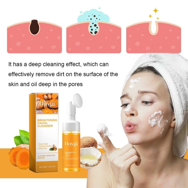 6 Pcs Cleansing Pads & Facial Cleanser & 2Pcs Kojic Acid Soap, Moisturizing, Refreshing  Skincare Facial Skin Wash Skincare Skin Repair kojic Comfort