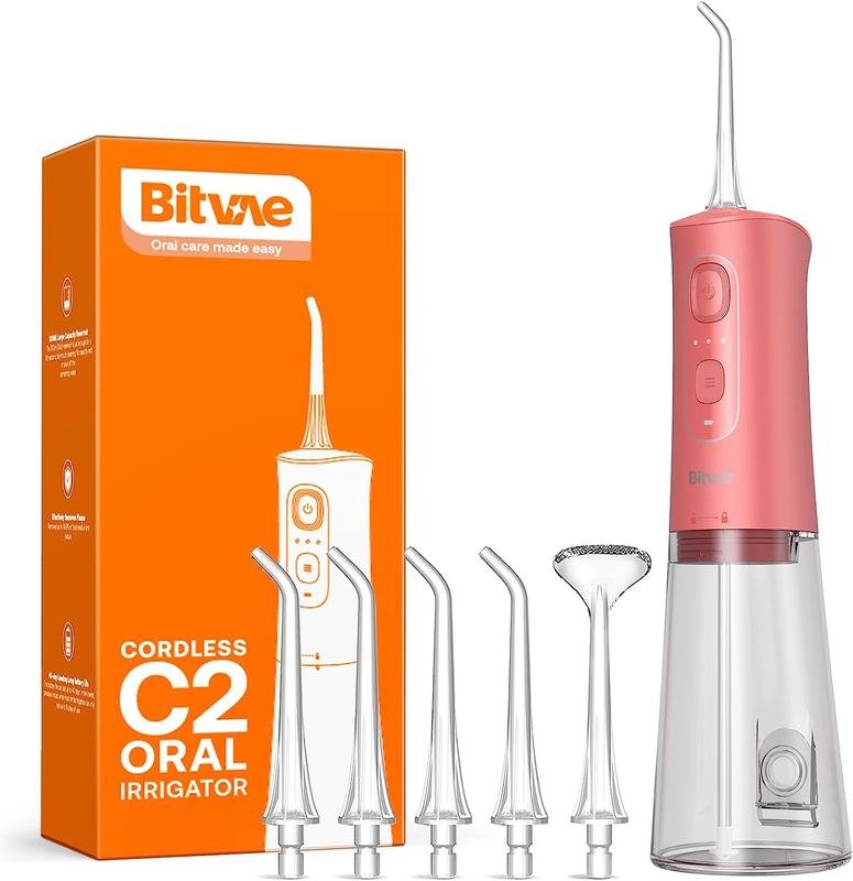 Bitvae C2 Water Dental Flosser for Teeth, Cordless Water Teeth Cleaner Picks, IPX7 Waterproof Water Flosser