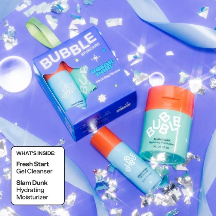 Bubble Skincare Polar Pair Holiday Gift Set with Fresh Start 10ml and Slam Dunk 10ml for All Skin Types - Comfort, Skin Repair