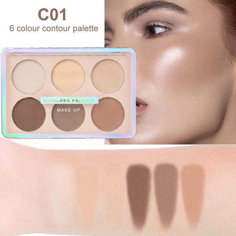 6 Colors Face Contour and Highlight Palette Face Contouring Makeup Kit for Beginners Cream Contour Palette for Mature Skin Cream Foundation Concealer Bronzer Powder Highlighter Makeup Palette