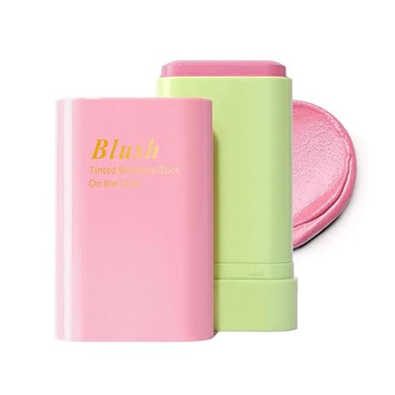 Multi-Use Makeup Blush Stick, Soft Cream Blush Makeup, Waterproof Natural Solid Moisturizer Blusher Stick, Multi-purpose Blush Stick for Eye, Cheek and Lip (01 Red)