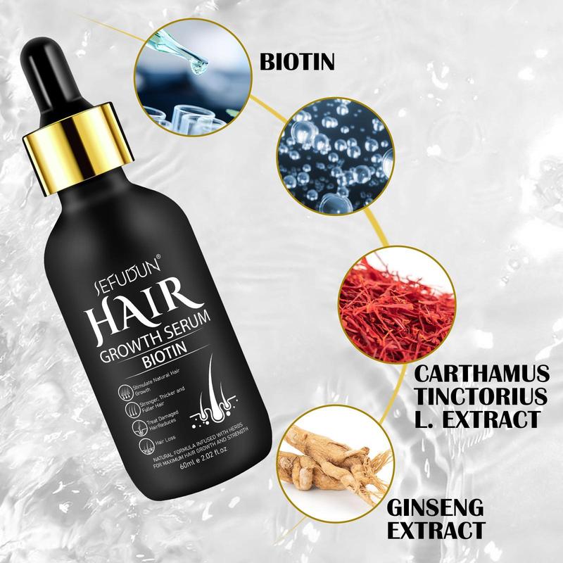 Hair Strengthening Serum with Microneedle Roller, Hair Care Essence, Moisturizing Hair Care Product for Men & Women