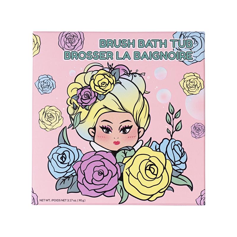 KimChi Chic Brush Bath Tub with a Built in Lid - Makeup Brush Cleaner, Compact Accessories