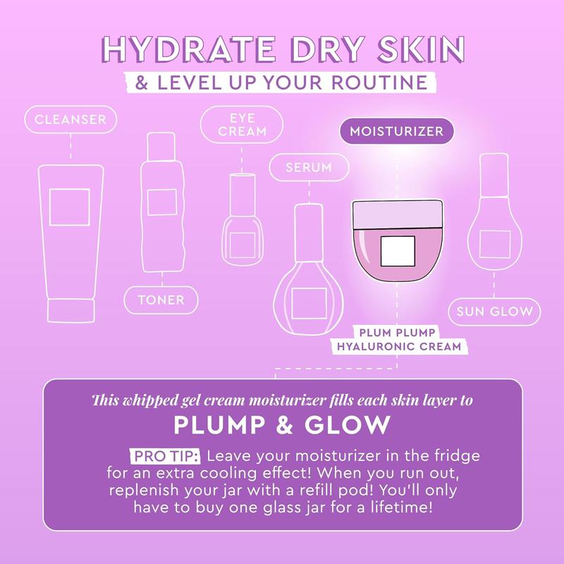 Glow Recipe Plum Plump Hyaluronic Acid Moisturizer - Hydrating, Firming & Plumping for Dry Skin - Korean Skin Care (20ml)