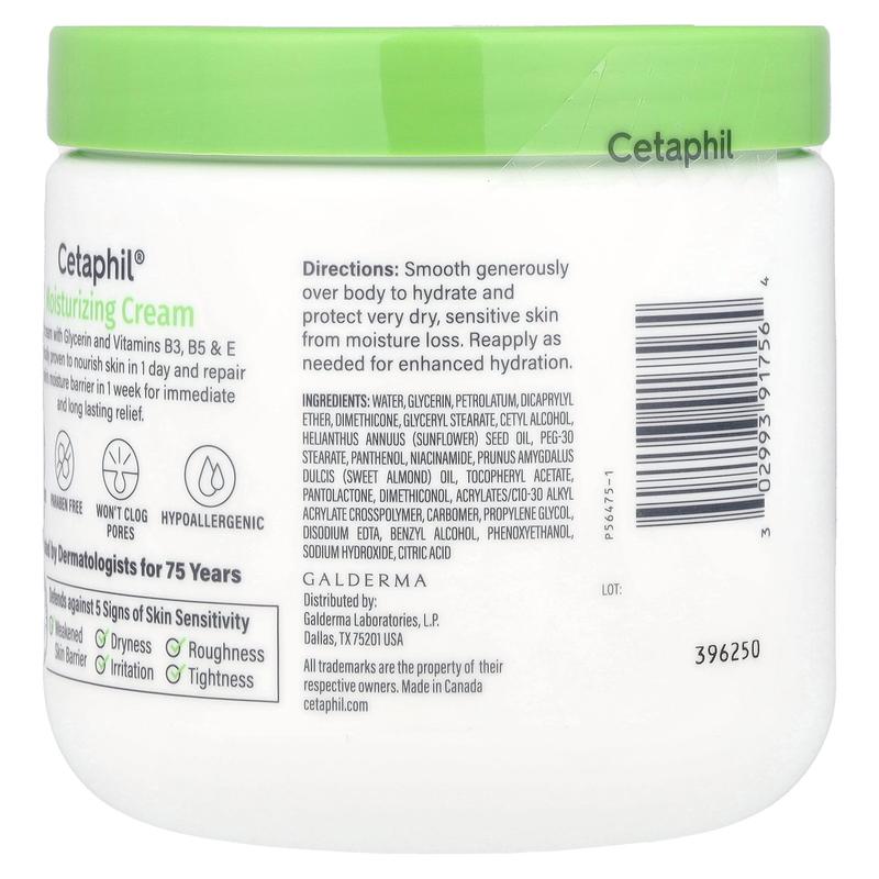 Cetaphil Moisturizing Cream, Dry to Very Dry Skin , 16 oz (453 g)