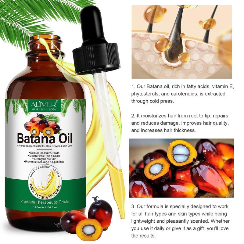 Batana Oil Hair Care Oil, Strengthens Hair Quality and Improves Skin Elasticity, Daily Hair Care Oil, Healthy Hair Oil for Women & Men