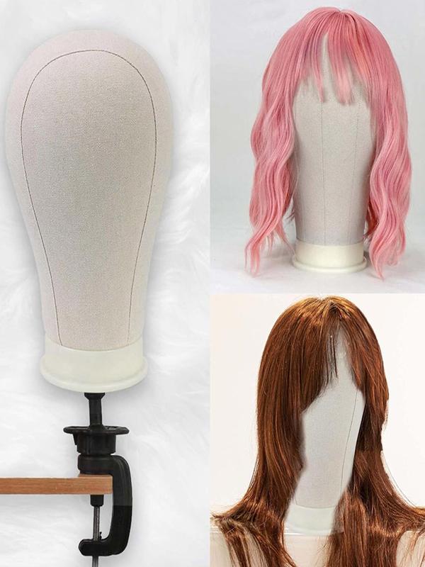 21 22 23 24 Inch Head and Stand, Canvas Mannequin Head with Table Clamp, Hair Extension Training Head, Professional Hairdressing Tool for Fall Outfits & Fall Freshness