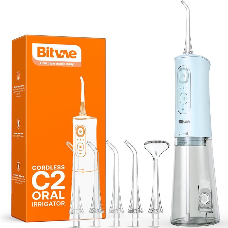 Bitvae C2 Water Dental Flosser for Teeth, Cordless Water Teeth Cleaner Picks, IPX7 Waterproof Water Flosser