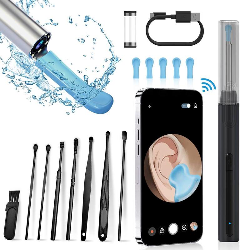 Intelligent Visual Ear Scoop with Accessories, 1 Set Waterproof Ear Cleaner with Camera, Earwax Removal Kit for Daily Use, Christmas Gift