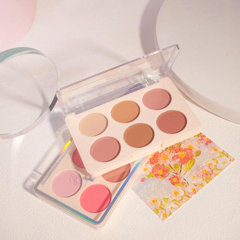 6 Colors Face Contour and Highlight Palette Face Contouring Makeup Kit for Beginners Cream Contour Palette for Mature Skin Cream Foundation Concealer Bronzer Powder Highlighter Makeup Palette