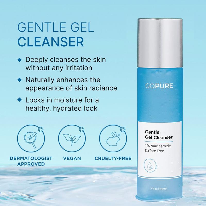 GOPURE Gentle Gel Cleanser with Niacinamide and Vitamin C