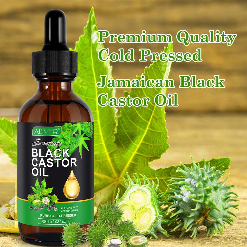 [LIVE-1] ALIVER Jamaican Black Castor Oil, Jamaican Castor Oil Organic Cold Pressed Unrefined, Castor Oil for hair&body 2.02 fl oz Haircare Comfort