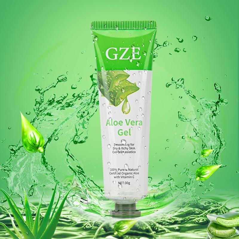 Organic Aloe Soothing Gel, Natural Aloe Vera Gel For Sunburn Relief & Dry Skin