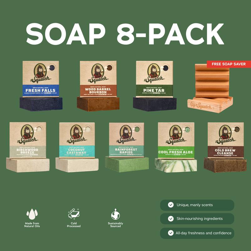 8-Pack of Dr. Squatch Natural Soap (TikTok Favorites)