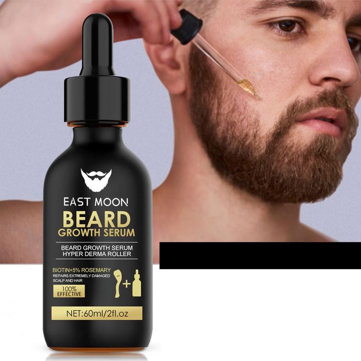 Beard Growth Serum & Beard Massage Derma Roller, 2 Counts set Beard Care Accessories for Strengthening Beard, Beard Care Product & Tool for Men Daily Use, Comfort Hair Care Supplies, Lightweight, Birthdy Gifts, Nutritious Oil for Beard Care