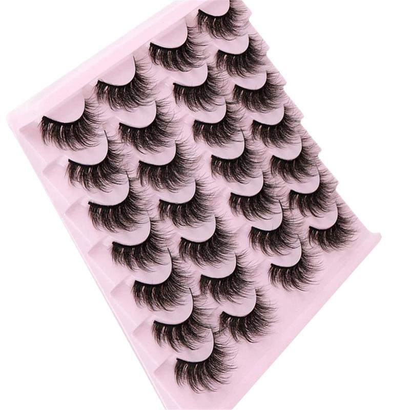 Summer Music Festival Makeup 3D Fluffy False Eyelashes, Wispy Cat Eye Faux Strip Eyelashes Extensions, Soft and Curl Fake Eyelashes for Women Eye Makeup, Lash Extension Kit, Christmas Gift