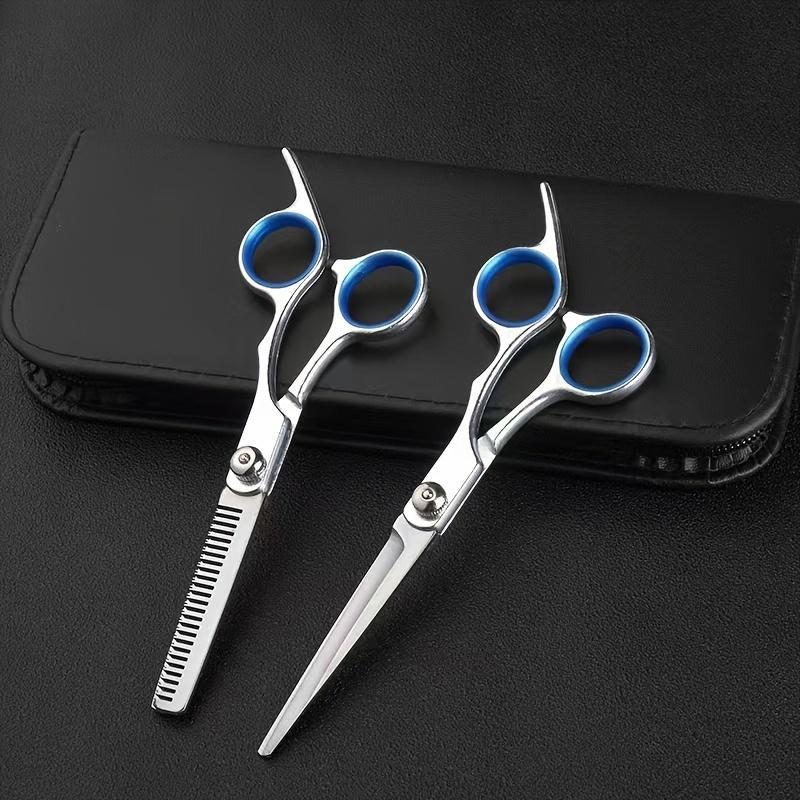 Hair Cutting Scissors Set, 2 Counts set Household Hair Cutting & Thinning Scissors, Professional Hair Styling Tools for Salon & Barber Shop