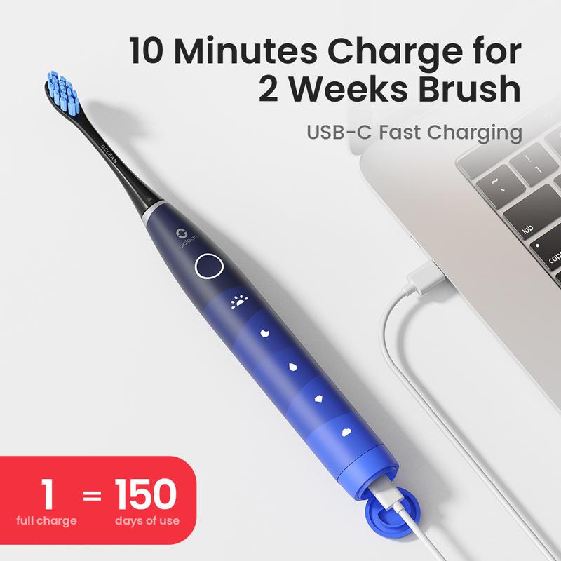 [BF CM Deals]Oclean Spark Sonic Electric Toothbrush for adults, 6 brush heads, 5 modes,Smart timer,soft bristles, travel case,Best Christmas Gift