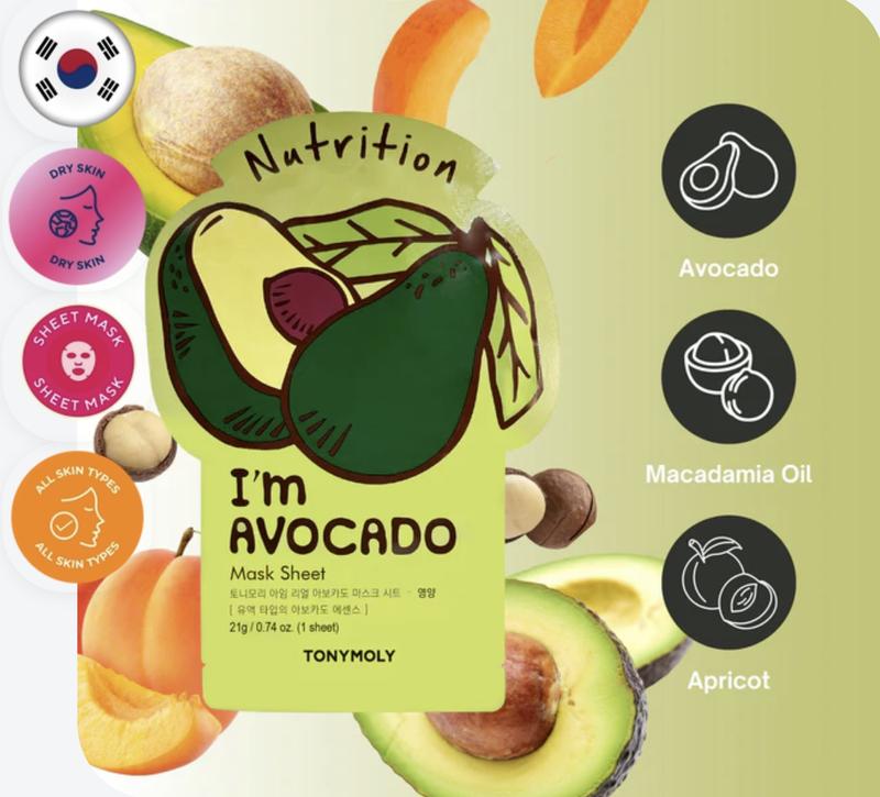 TonyMoly I'm Avocado, Nourishing Sheet Mask