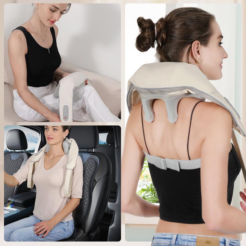 The sixth generation shoulder and neck massager features a wireless back design and a trapezius waist, making it an ideal gift for warmth and comfort