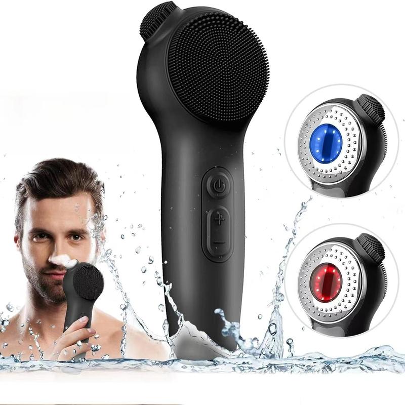 Rechargeable Electric Facial Cleansing Brush, Waterproof and Rechargeable Electric Face Scrubber for Men & Women, Exfoliating Massaging Brush for Facial Cleaning