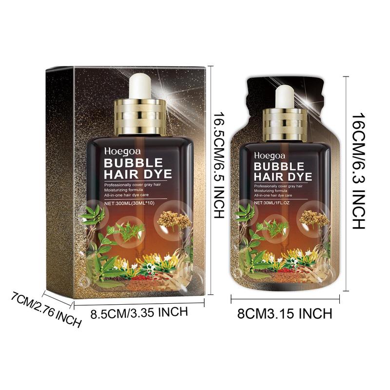 Plant Extract Bubble Hair Dye, 10pcs box Gentle Hair Dyeing Shampoo, Hair Care & Styling Product for Women & Men