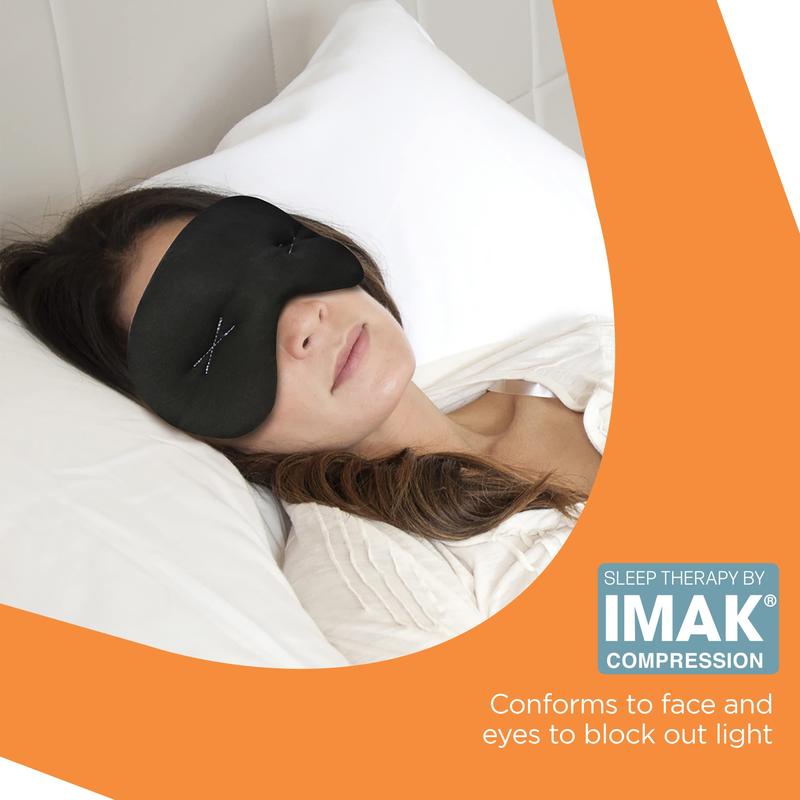 Brownmed - IMAK Eye Pillow - Cooling Sleep Eye Mask & Shade with ErgoBeads for Men & Women Gel Soothing