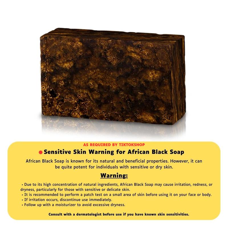 2-Pack Premium Handmade African Black Soap - Natural Soap With Shea Butter and  Aloe Vera