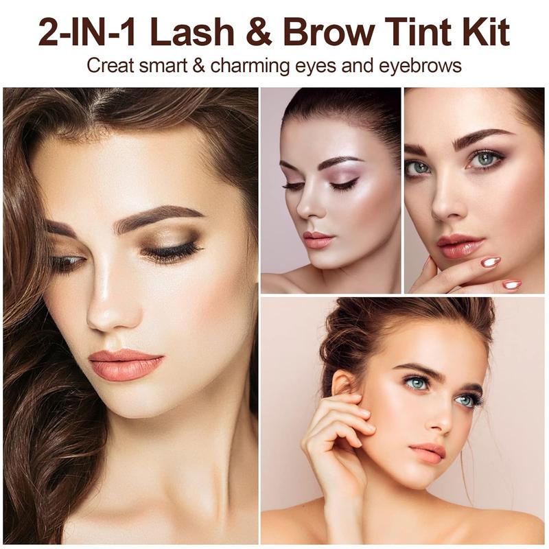 2-in-1 DIY Eyebrow & Eyelash Tint Kit | Long-Lasting Color for 4-6 Weeks  Waterproof, Salon-Quality, Easy to Use at Home