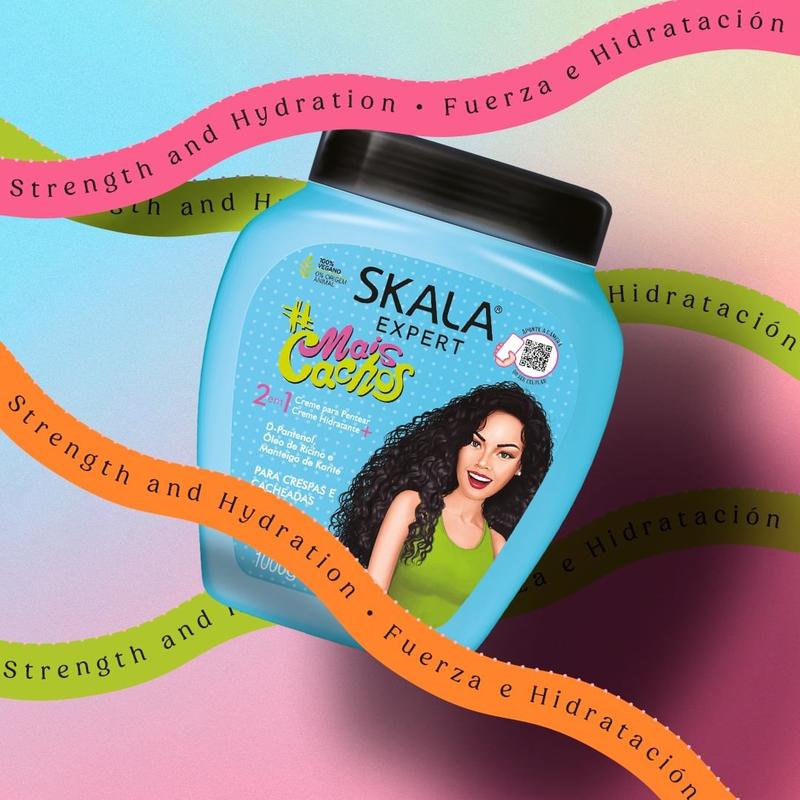 Skala Expert Blue Mais Cachos 35.2 oz (1000g) – Viral Brazilian Hair Cream for Curly Hair Haircare