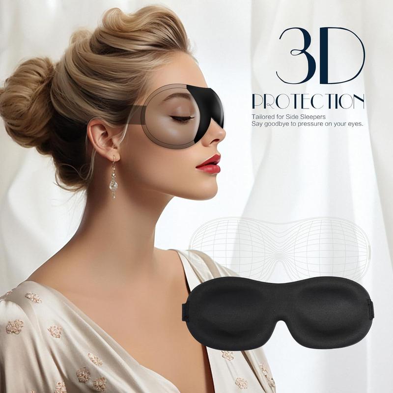 Sleep-Eye-Mask-for-Side-Sleepers: Light Blocking Eye Mask for Sleeping 3D Blackout Eye Cover Women Men, Travel Blindfold (blackbluepurple)