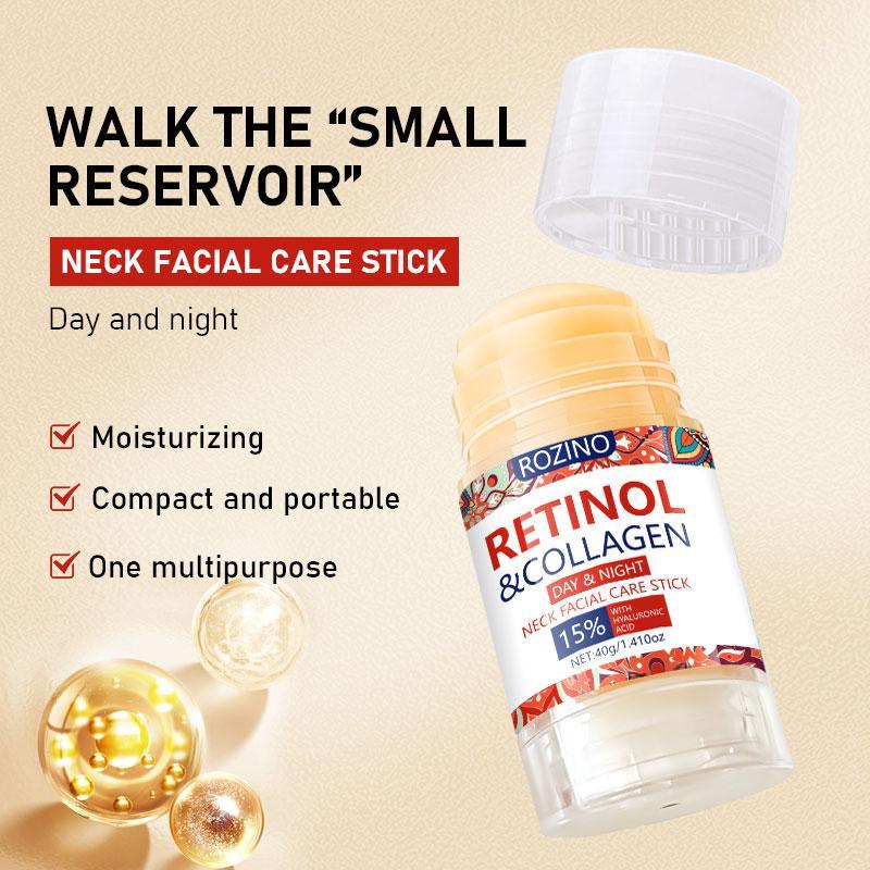 Retinol & Collagen Neck Care Stick, Nourishing Neck Cream, Deep Moisturizing Care Product for Women & Men Dry and Sensitive Skin