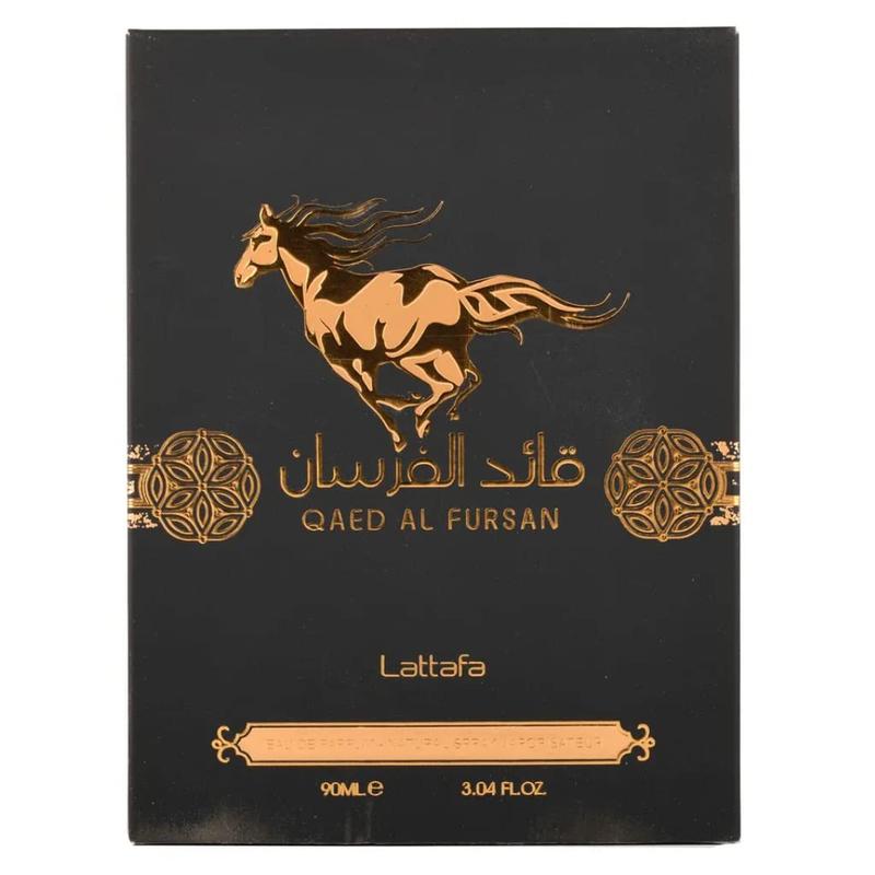 LATTAFA QAED AL FURSAN EDP 3.04FL.OZ Floral Fragrance Gift Perfume Scent Unisex Blend Eau De Parfum Pack Scented Aroma Cosmetic Cologne