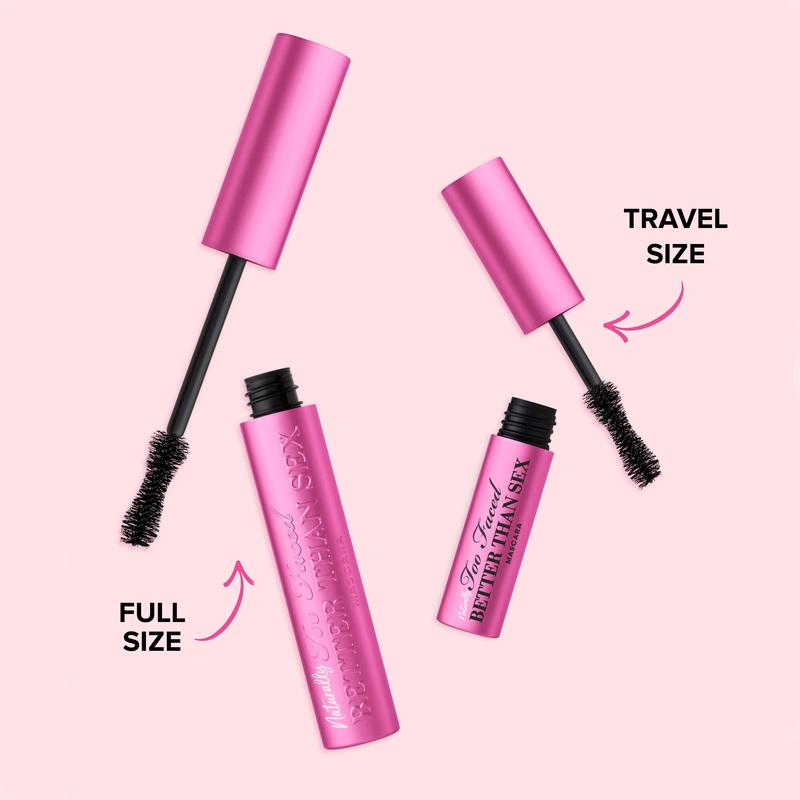 Too Faced Travel Size Naturally Better Than Sex Volumizing Lengthening 98% Naturally Derived Mascara