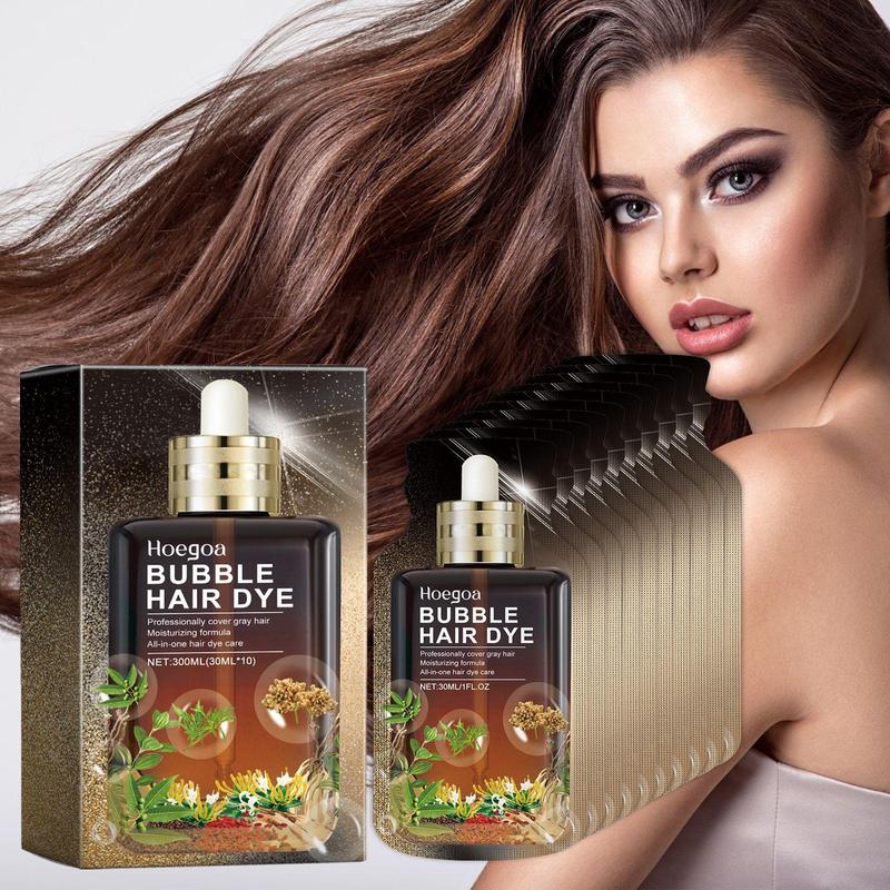 Plant Extract Bubble Hair Dye, 10pcs box Gentle Hair Dyeing Shampoo, Hair Care & Styling Product for Women & Men