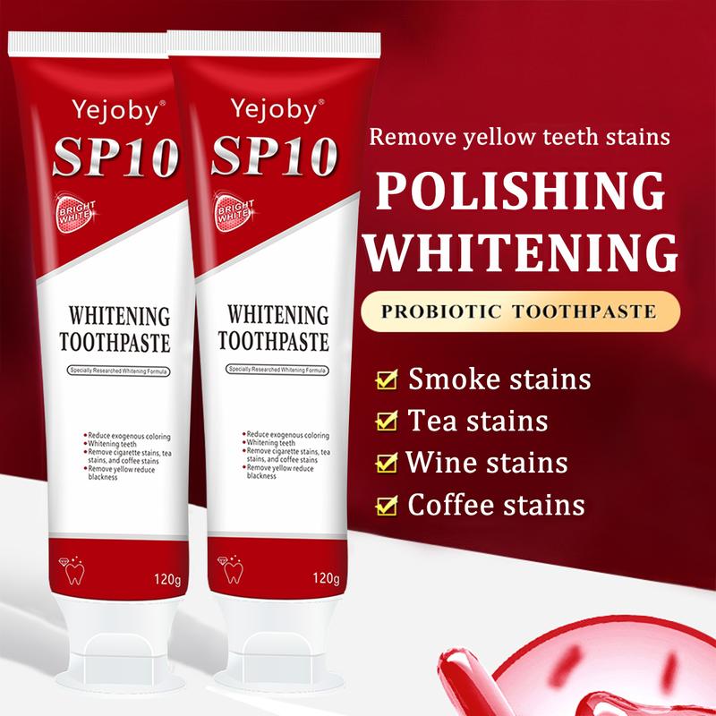 [90% People Choose] SP-10 whitening Toothpaste, Super sp10 brightening Oral probiotic, sp 10 Bright White Toothpaste for Stain Removing, Fresh Breath & Teeth Health Whitening Solution Effect is better than SP-7 and SP-8,SP-6 SP-4 sp-6 sp8 sp6 sp4 SP-10