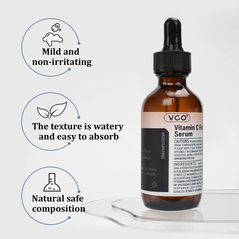 VGO Vitamin C Facial Serum Essence, 30ml  60ml  care cream-A Daily Cleanser Skin Repair Gentle Comfort AcneRadiance facial care kit anti-aging hydrating