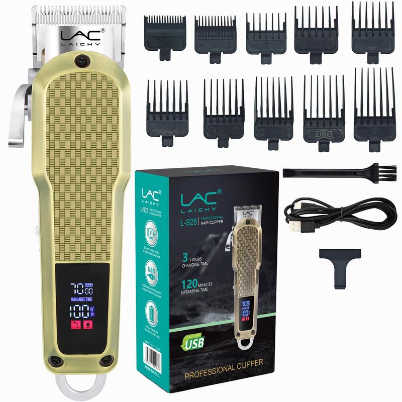 Rechargeable Hair Clipper with Limit Combs, 1 Box Professional Cordless Hair Trimmer & Accessories, Hair Cutting Kit for Men, Christmas