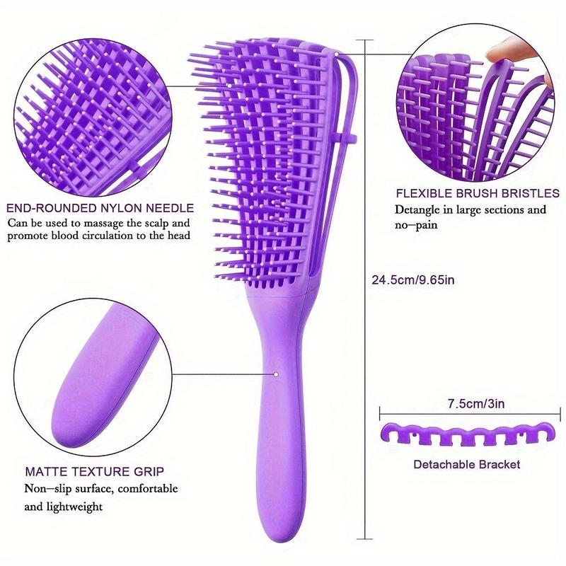 Heatless Hair Styling Comb Set, 5 Counts Teasing Hair Comb & Pointed Tail Comb & Eyebrow Shaping Brush, Hair Styling Tools for Home & Salon