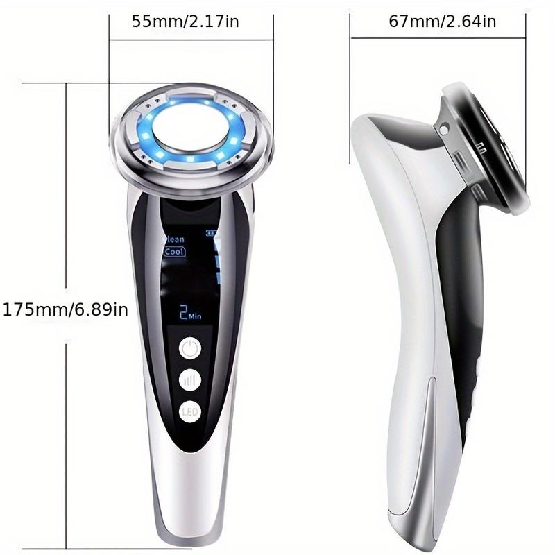 7-in-1 Women's Facial Massager Instrument , Hot and Cold Home Use Rechargeable Portable Beauty & Skincare Device