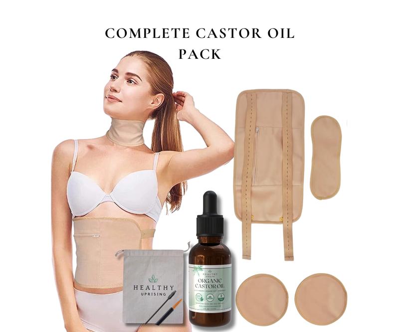 Organic Castor Oil | Cold Pressed | Hexane Free | Unrefined | Amber Glass Bottle